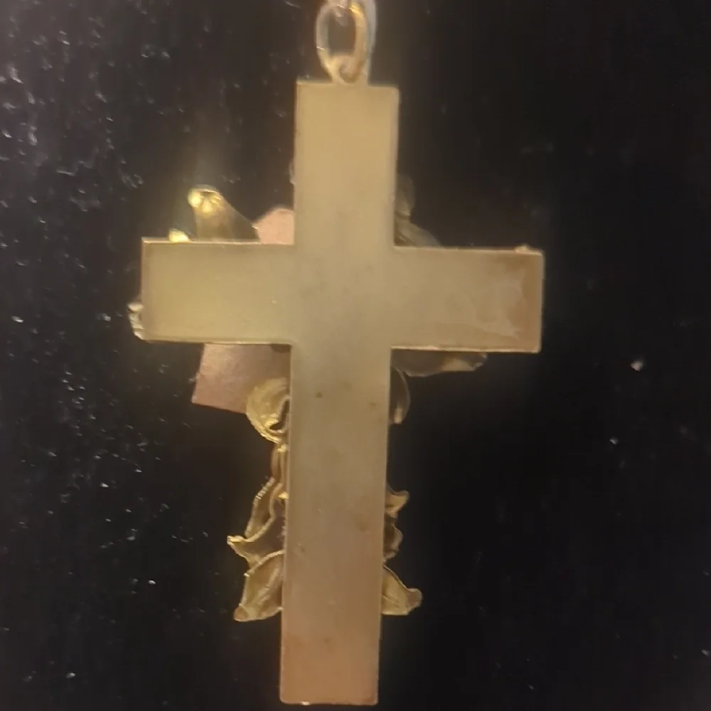 Vintage Grapevine Cross Pendant Necklace – Large 2.5” Religious Statement Piece